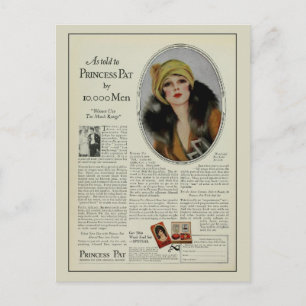 Vintage 1920-talsmagasin för kosmetiska produkter vykort