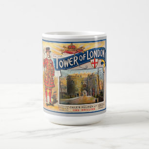 VINTAGE 1920 TORN LONDON BROCHURE COVER ART KAFFEMUGG