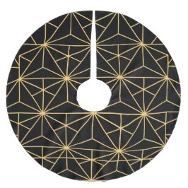 Vintage 1920s geometrisk konsthändelse julgransmatta borstad polyester