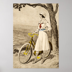 Vintage 1920s: Kemisk cykelreklam Poster