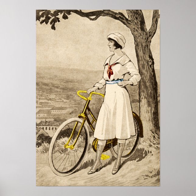 Vintage 1920s: Kemisk cykelreklam Poster (Framsidan)