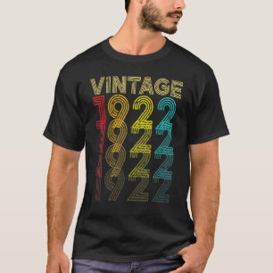 Vintage 1922 100 år gamla Manar och kvinnor 100 år T Shirt