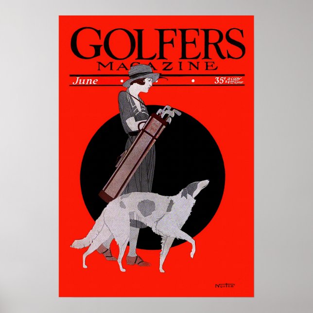 Vintage 1922 Golf-utskrift Poster (Framsidan)