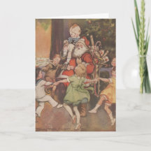 vintage 1923 jultomten och barnen Jul