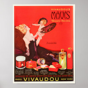 Vintage 1923 Mode Beauty and Woman Makeup Poster