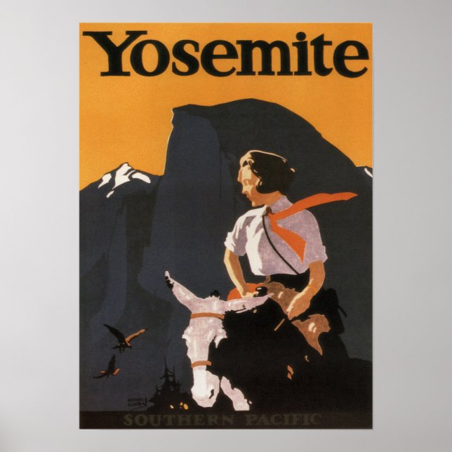 Vintage 1923 Yosemite Södra Stilla havet Poster (Framsidan)