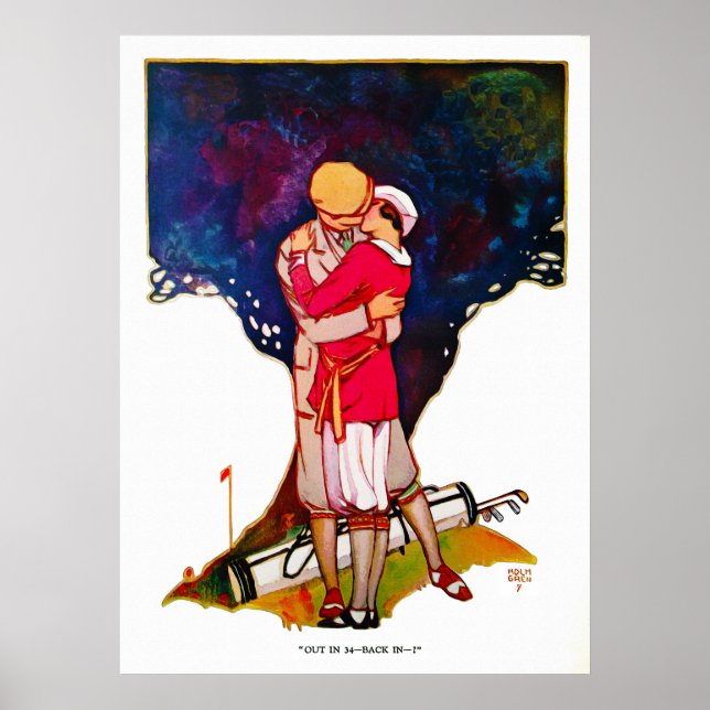 Vintage 1924 Golf-utskrift Poster (Framsidan)