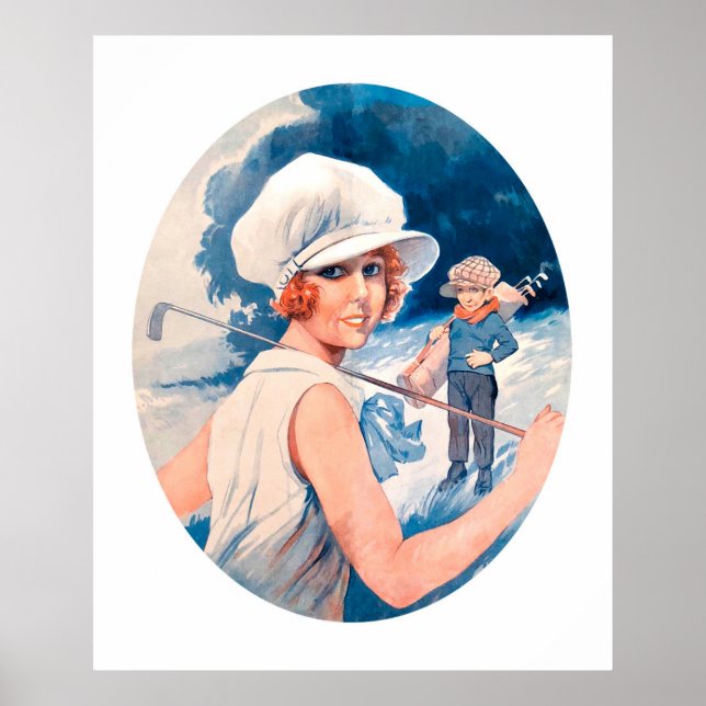 Vintage 1925 Golf-utskrift Poster (Framsidan)