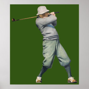 Vintage 1927 Golf-utskrift Poster