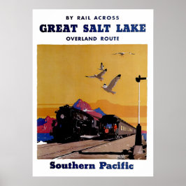 Vintage (1927) Underbar Salt Sjö USA Travel Poster