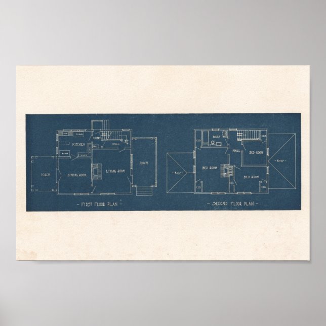 Vintage 1927 - Utskriftslayout för parlamentets de Poster (Framsidan)