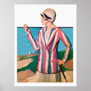 Vintage 1928 Golf-utskrift Poster