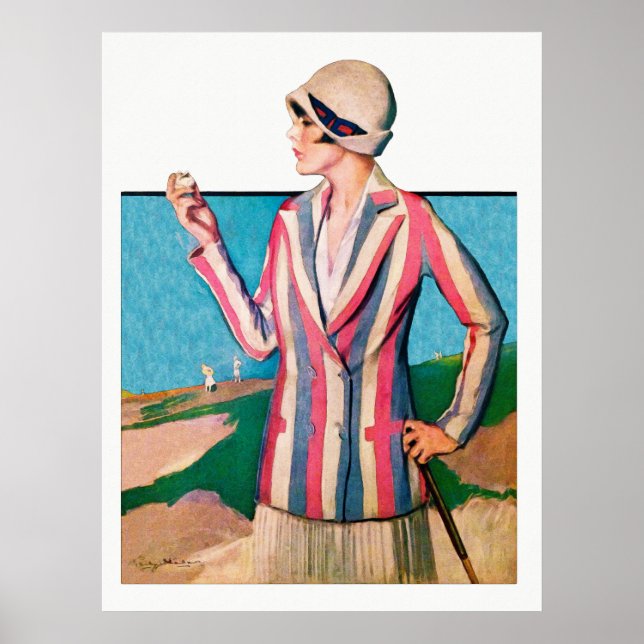 Vintage 1928 Golf-utskrift Poster (Framsidan)