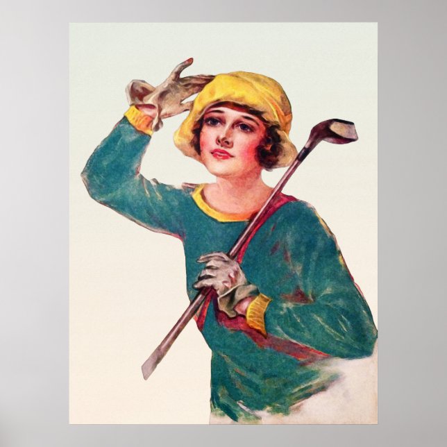 Vintage 1929 Golf-utskrift Poster (Framsidan)