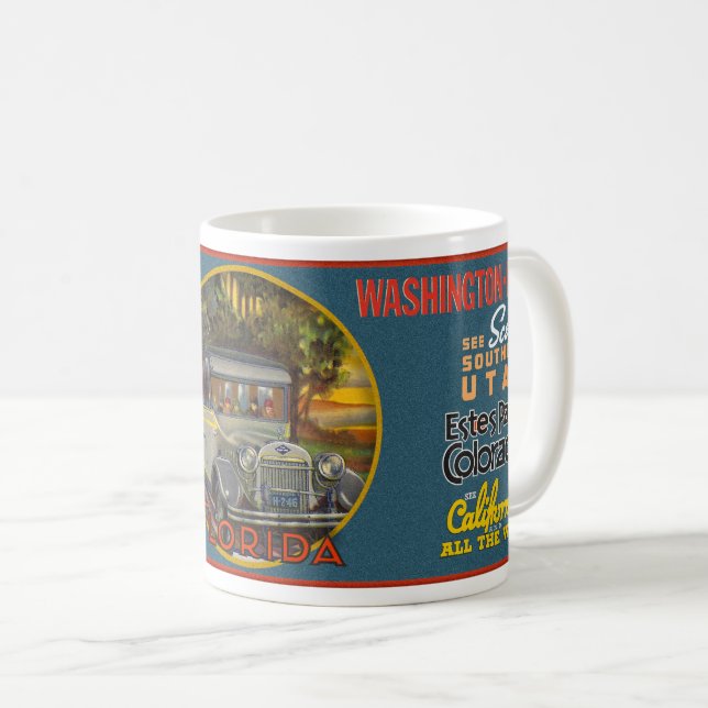 VINTAGE 1930-1940: RESVEL USA THEME KAFFEMUGG (Framsida höger)