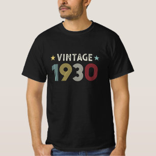 Vintage 1930 90:e födelsedagspresent 90 år gamma t shirt