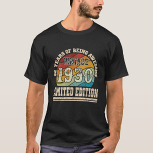 Vintage 1930 Begränsad utgåva 92 år gammal 92 BIR T Shirt