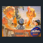 Vintage, 1930, Nesbits Orange Soda Pop Poster<br><div class="desc">1930-talet. Nesbits Kaliforniens soda-Orange poster med struktur.</div>