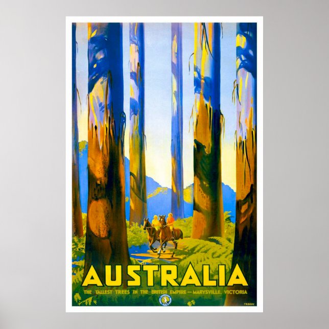 Vintage 1930 Percy Trompf Australian Travel Poster (Framsidan)