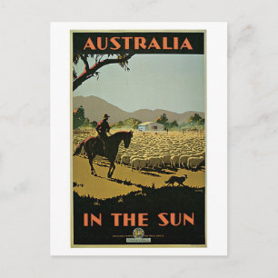 Vintage 1930-talet Australien - reseannonsering Vykort
