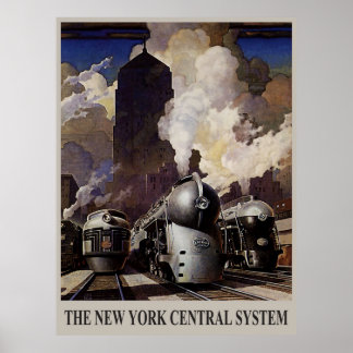 Vintage 1930-talet - New York Central System Poster