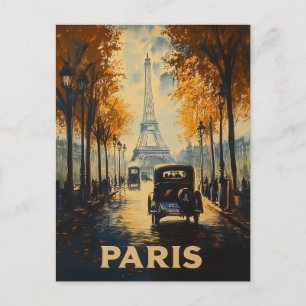 Vintage 1930-talet: Paris Travel Poster Eiffel Tor Vykort