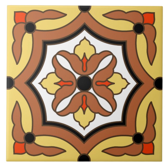 Vintage 1930-talets Wrigley Island Wrigley Tile Kakelplatta (Framsidan)