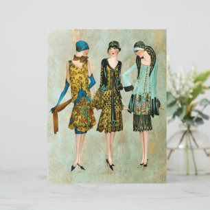 Vintage 1930-tals modeillustration