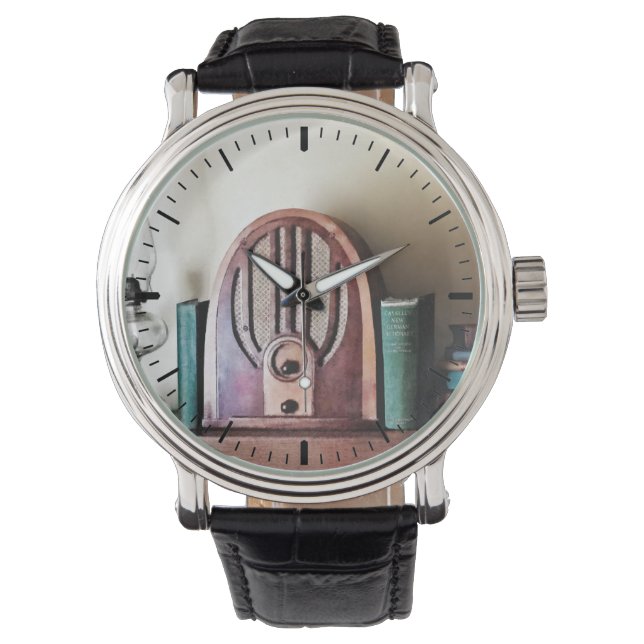 Vintage 1930-talsradio armbandsur (Framsida)