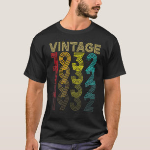 Vintage 1932 90 års ålder Manar och kvinnor 90:e B T Shirt