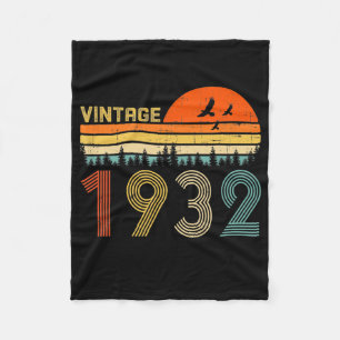 Vintage 1932 90:e födelsedag Manar Kvinnor 90 Fleecefilt