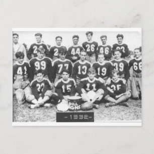 Vintage 1932-fotbollslag vykort