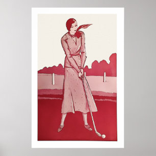 Vintage 1932 Golf-utskrift Poster