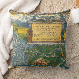 Vintage 1932 Oregon Trail restaurated Karta Kudde