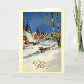 Vintage 1933 för fransk Bonne Annee för nytt år Helgkort