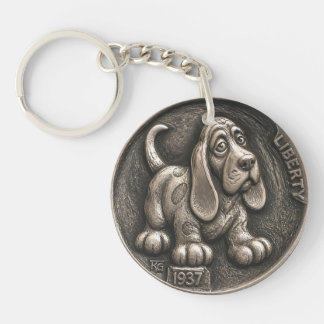 Vintage 1937 Hobo Nickel Basset Hound Hund