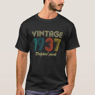Vintage 1937 Retro 83:e födelsedagsgåvor T Shirt