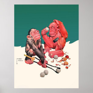 Vintage 1939 Golf-utskrift Poster
