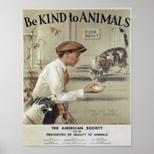 Vintage 1939 Poster Behåll djurskydd