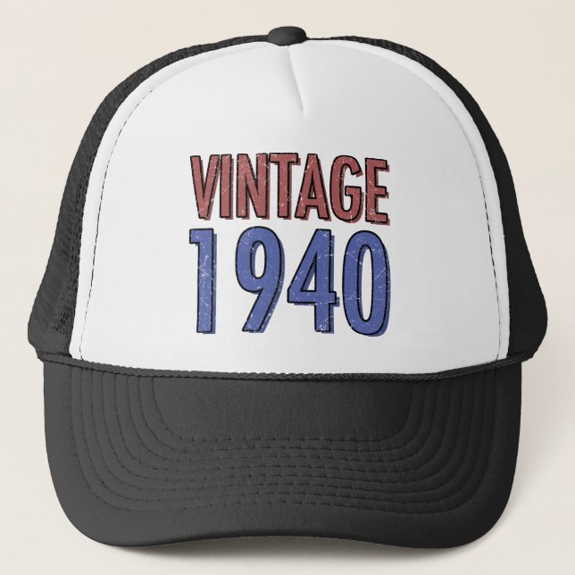 Vintage 1940 80 Födelsedag Keps (Framsida)