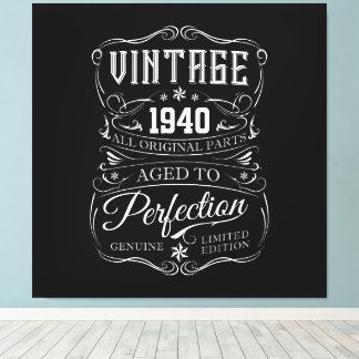 Vintage 1940 canvastryck