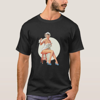 Vintage 1940 s Pin up Girl Sexy Classic Retro Amer T Shirt