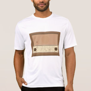 Vintage 1940-tal Retro Träradio T Shirt