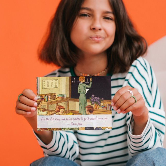 Vintage 1940-talets klassrum Tack Lärare Vykort (Skapare uppladdad)