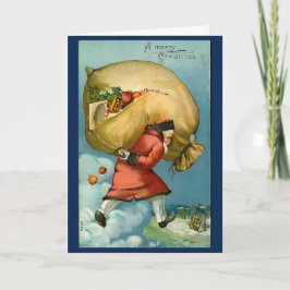 Vintage 1940-talets meddelande om Jultomten-Anpass