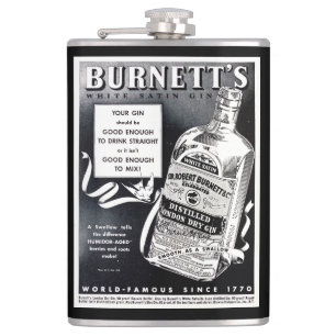 VINTAGE 1940S GIN-REKLAM FICKPLUNTA