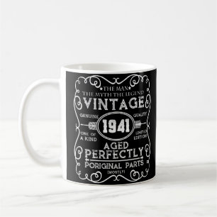 Vintage 1941 Man Myth Legend 80 Birthday Kaffemugg