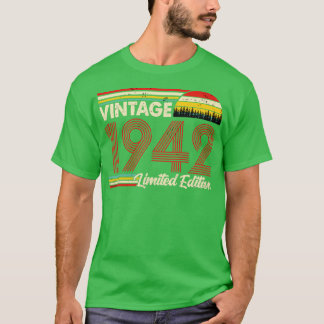 Vintage 1942 Birthday Shirt Begränsad Edition 1942 T Shirt