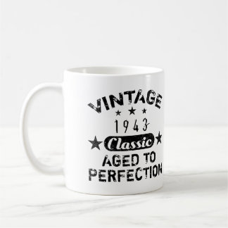 Vintage 1943 80:e födelsedagen kaffemugg