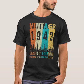 Vintage 1943 80:e födelsedagen Manar Kvinnor T Shirt